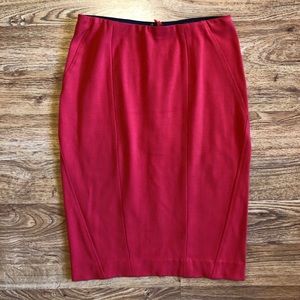 Ann Taylor Petite Orange Pencil Skirt